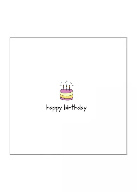 Открытка happy birthday тортик — доставка по Москве
