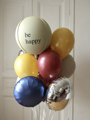 Связка шаров "Be happy"